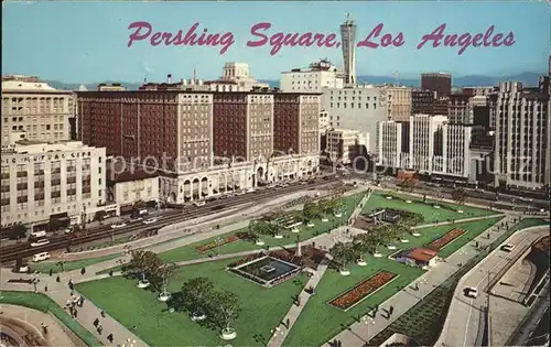 Los Angeles California Pershing Square Showing Biltmore Hotel  Kat. Los Angeles