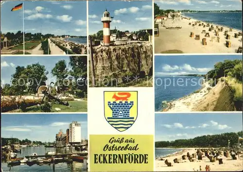 Eckernfoerde Strand Leuchtturm  Kat. Eckernfoerde