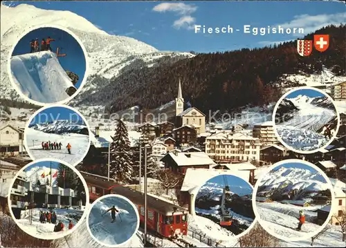Fiesch Eggishorn Ski Bergbahn Luftseilbahn Kat. Fiesch