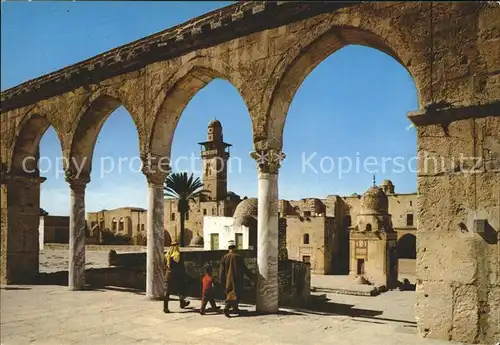 Jerusalem Yerushalayim Arched pillars courtyard Dome Rock  Kat. Israel