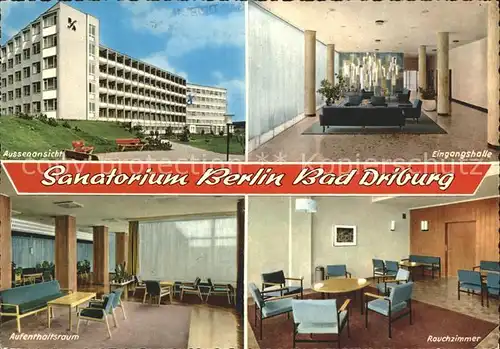 Bad Driburg Sanatorium Berlin Eingangshalle Aufenthaltsraum Kat. Bad Driburg