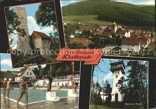 Datterode Berliner Turm Boyneburg Schwimmbad Kat. Ringgau