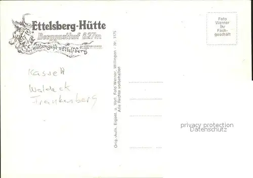 Willingen Sauerland Berggasthof Ettelsberg-Huette / Willingen (Upland) /Waldeck-Frankenberg LKR