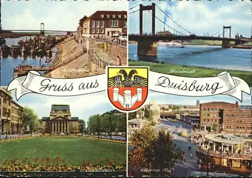 Duisburg Ruhr Schifferboerse Rheinbruecke  Kat. Duisburg