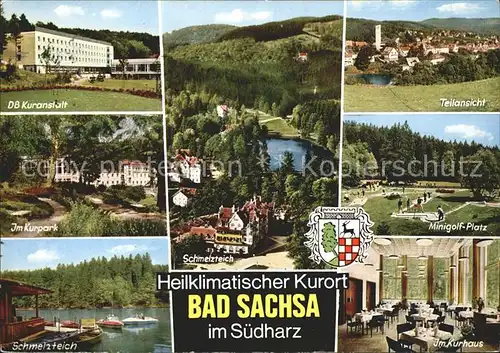 Bad Sachsa Harz Minigolf  Platz Kurpark DB Kuranstalt Schmelzteich Kat. Bad Sachsa