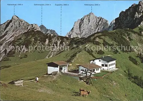 Graen Tirol Bergstation Fuessner Joechle Kat. Graen