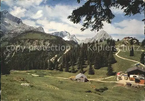 Garmisch Partenkirchen Kreuzeck Alpspitze Zugspitze Waxenstein Kat. Garmisch Partenkirchen