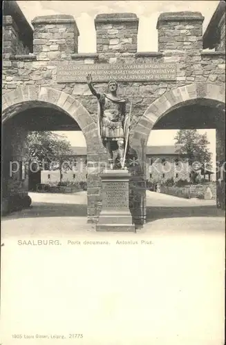 Saalburg Saale Porta decumana Antonius Pius Kat. Saalburg Ebersdorf