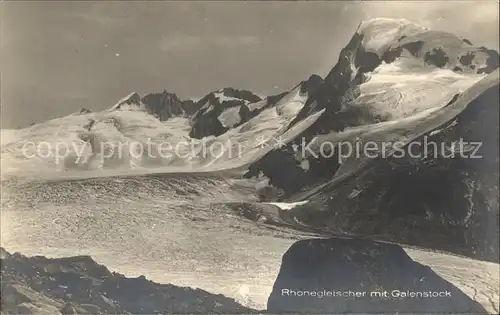 Rhonegletscher Glacier du Rhone mit Galenstock Kat. Rhone