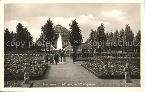 Hannover Stadthalle im Rosengarten Fontaene Kat. Hannover