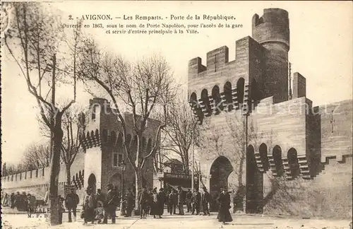 Avignon Vaucluse Les Remparts Porte de la Republique Kat. Avignon