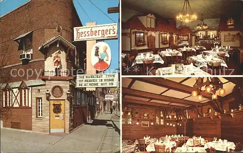 Chicago Illinois Hessbergers Restaurant Lincoln Ave Kat. Chicago