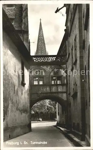 Freiburg Breisgau Turmstrasse Muensterturmspitze Kat. Freiburg im Breisgau