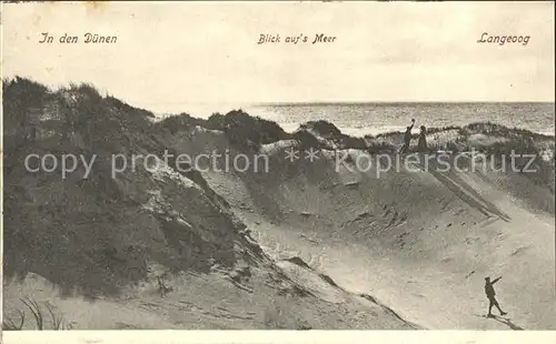 Langeoog Nordseebad Duenen mit Meerblick Kat. Langeoog