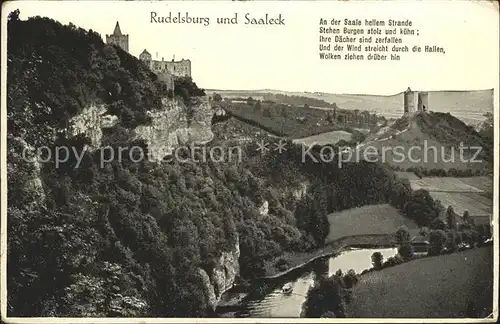 Rudelsburg und Saaleck Saalepartie Kat. Bad Koesen