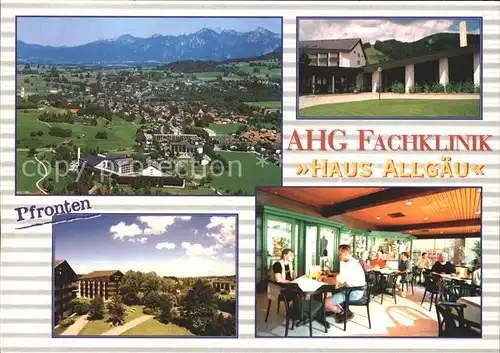 Pfronten Totalansicht AHG Fachklinik Haus Allgaeu Gastraum Kat. Pfronten