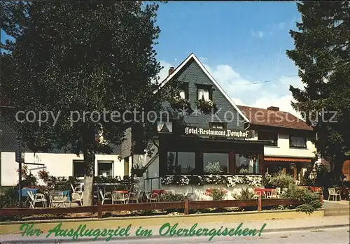 Huebender Hotel Restaurant Ponyhof Terrasse Kat. Wiehl