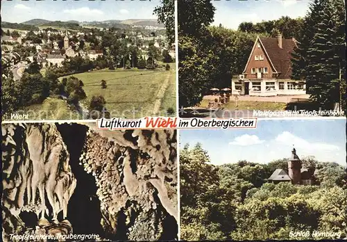 Wiehl Gummersbach Ortsblick Waldgaststaette Tropfsteinhoehle Traubengrotte Schloss Homburg Kat. Wiehl