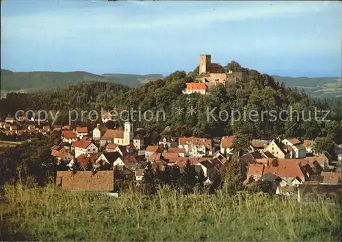 Falkenstein Oberpfalz Ortsansicht mit Burg Kat. Falkenstein
