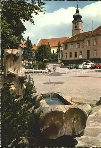 Drachselsried Dorfplatz Brunnen Kat. Drachselsried