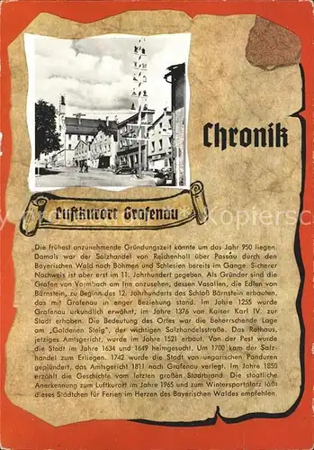 Grafenau Niederbayern Teilansicht Chronik Kat. Grafenau