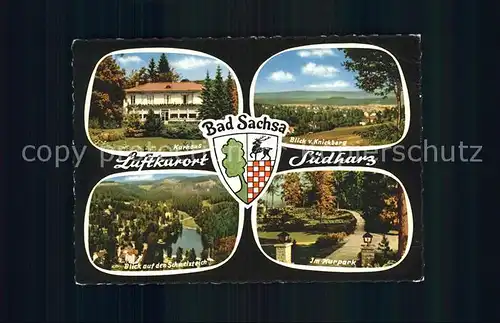 Bad Sachsa Harz Kurhaus Knickbergblick Schmelzteich Kurpark Kat. Bad Sachsa