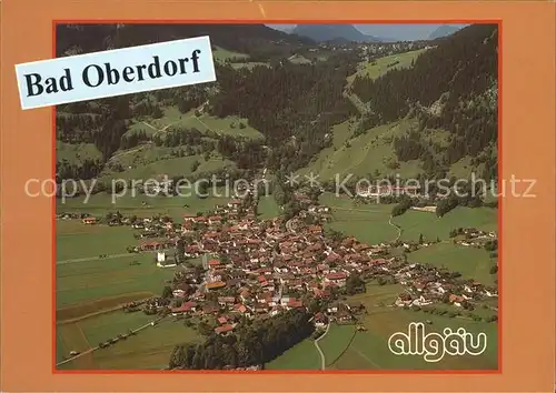 Bad Oberdorf Fliegeraufnahme mit Jochkanzel und Oberjoch Kat. Bad Hindelang