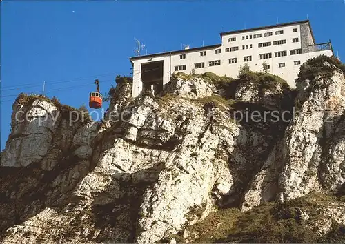 Bad Reichenhall Berghotel Predigtstuhl Bergbahn Gipfelstation Kat. Bad Reichenhall