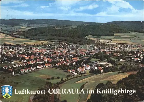 Oberaula im Knuellgebirge Fliegeraufnahme Kat. Oberaula