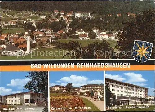 Reinhardshausen Haus am Hahnenberg Kursanatorium Hartenstein Sanatorium Reinhardsquelle Kat. Bad Wildungen