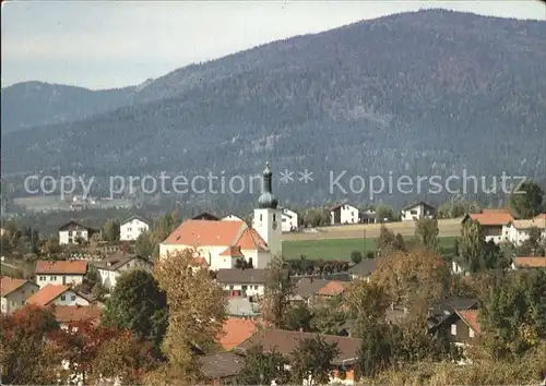 Arnbruck Ortsansicht mit Kirche Erholungsort im Bayerischen Wald Kat. Arnbruck