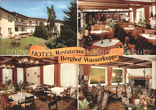Obernhausen Hotel Restaurant Berghof Wasserkuppe Kat. Gersfeld (Rhoen)