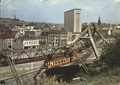 Wuppertal Stadtmitte Schwebebahn Hochhaus Kat. Wuppertal