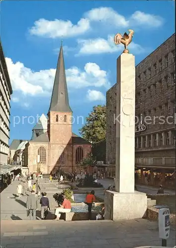 Essen Ruhr Kurienplatz Kirche Denkmal Das wachsame Haehnchen Kat. Essen