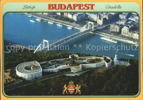 Budapest Zitadelle Gellert Berg Bruecke Kat. Budapest