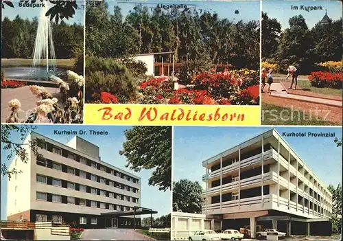Bad Waldliesborn Kurpark Fontaene Liegehalle Kurhotel Kurheim Kat. Lippstadt