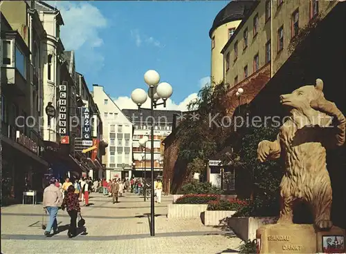 Siegen Westfalen Koelner Tor Baerskulptur Fussgaengerzone Kat. Siegen