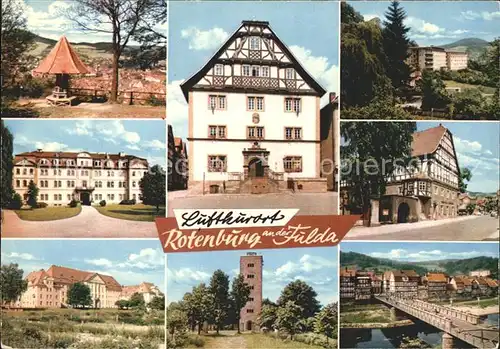 Rotenburg Fulda Aussichspunkt Schloss Turm Fachwerk Bruecke Kat. Rotenburg a.d. Fulda