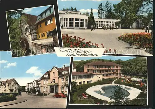 Reinhardshausen Kurheim Alte Muehle Wasserrad Reinhardsquelle Sanatorium Ortspartie Kat. Bad Wildungen