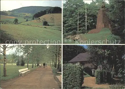 Bruchhausen Hoexter Landschaft Bellerburg Luettge Huewe Ehrenmal Kurpark Forsthaus Kat. Hoexter