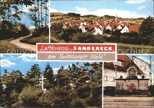 Sandebeck Luftkurort Teutoburger Wald Kreuz Gedenkstein Kat. Steinheim