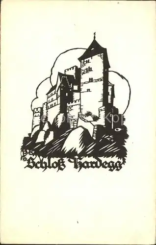 Hardegg Schloss Kuensterkarte Kat. Hardegg