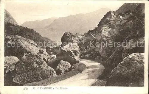 Gavarnie Hautes Pyrenees Strassenpartie Le Chaos Kat. Gavarnie