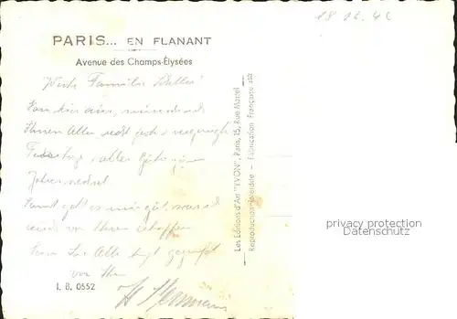 Paris Chaps Elysee Kat. Paris