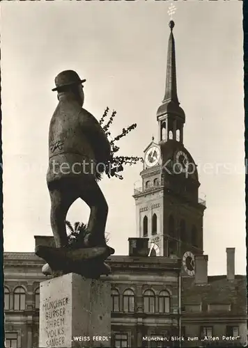 Muenchen Weiss Ferdl mit Alter Peter Kat. Muenchen