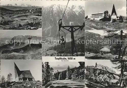 Tauplitzalm mit Sesselbahn und Kapelle Kat. Tauplitz Steirisches Salzkammergut