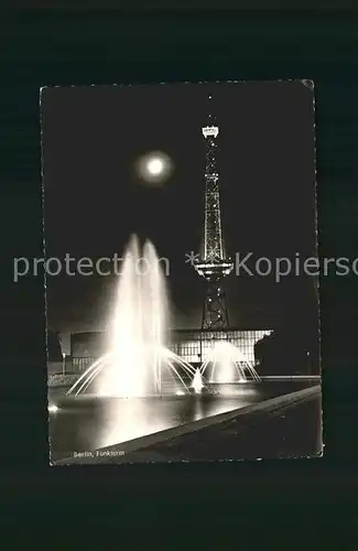 Berlin Funkturm bei Nacht Kat. Berlin