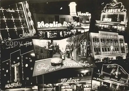 Hamburg Reeperbahn bei Nacht Kat. Hamburg