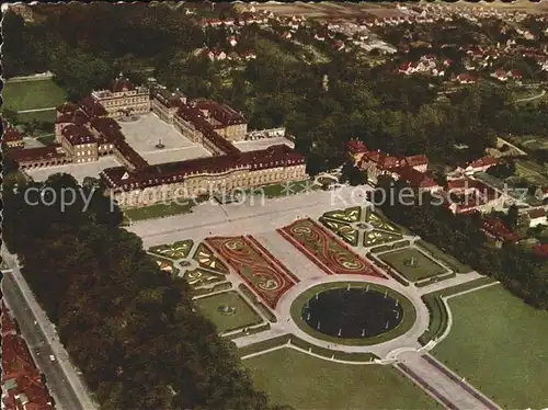 Ludwigsburg Fliegeraufnahme Schloss mit Gartenschau Kat. Ludwigsburg