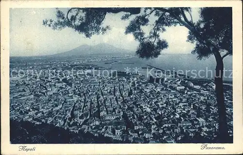 Napoli Neapel Panorama Vesuv Vulkan Kat. Napoli